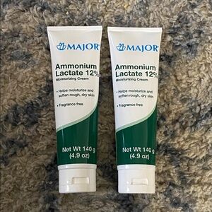 MAJOR - Ammonium Lactate 12% Moisturizing cream 4.9 oz -140gr  Dry skin Lot of 2